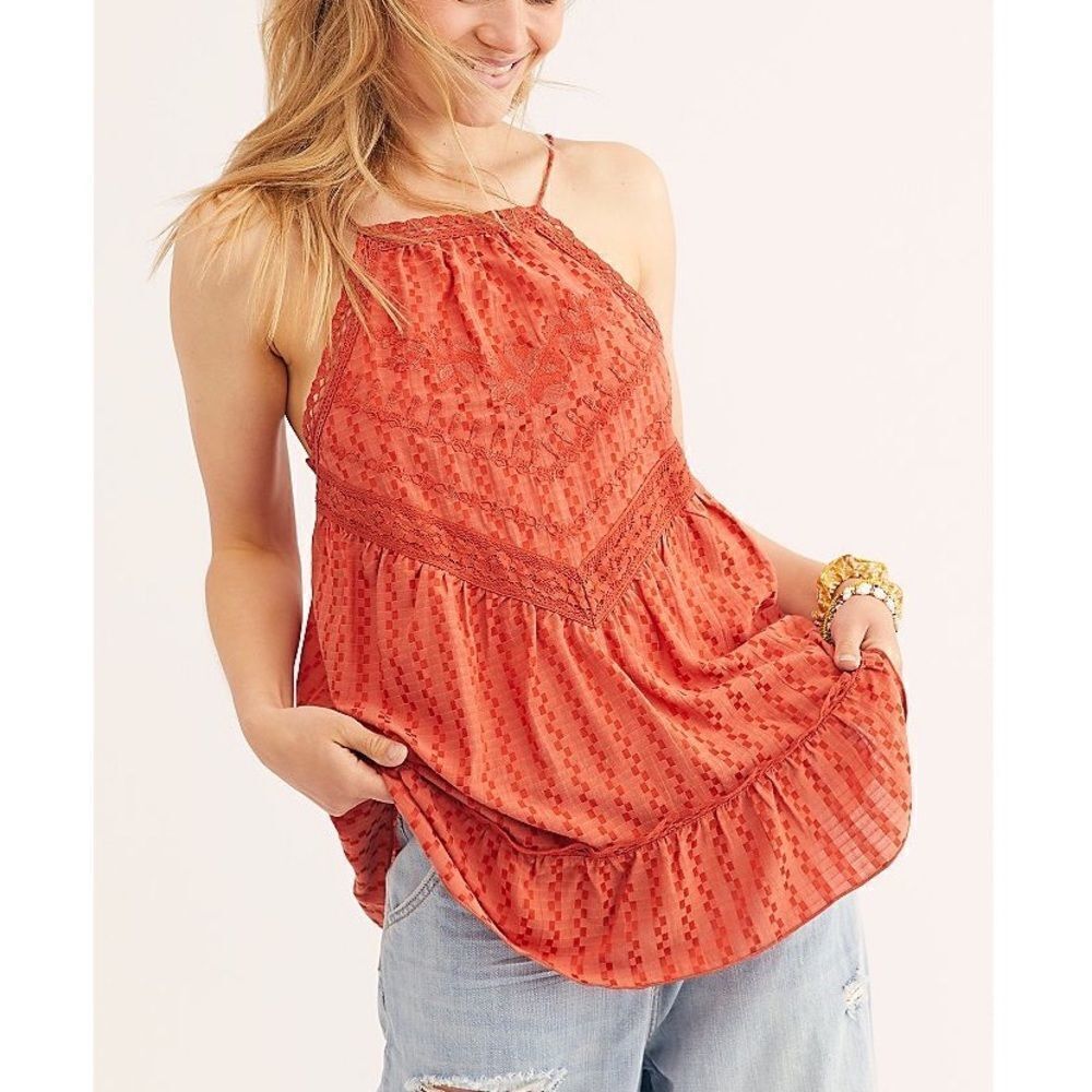 Free People Elisa Tunic Top Embroidered NWT